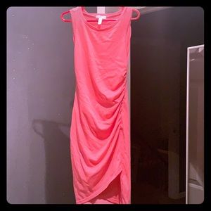 Pink casual body con dress